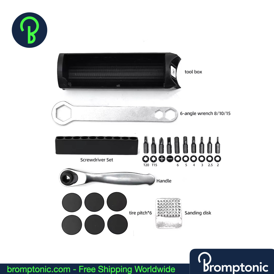 Brompton Hidden Magnetic Tool Box & Repair Set - Kit de rangement intégré au cadre