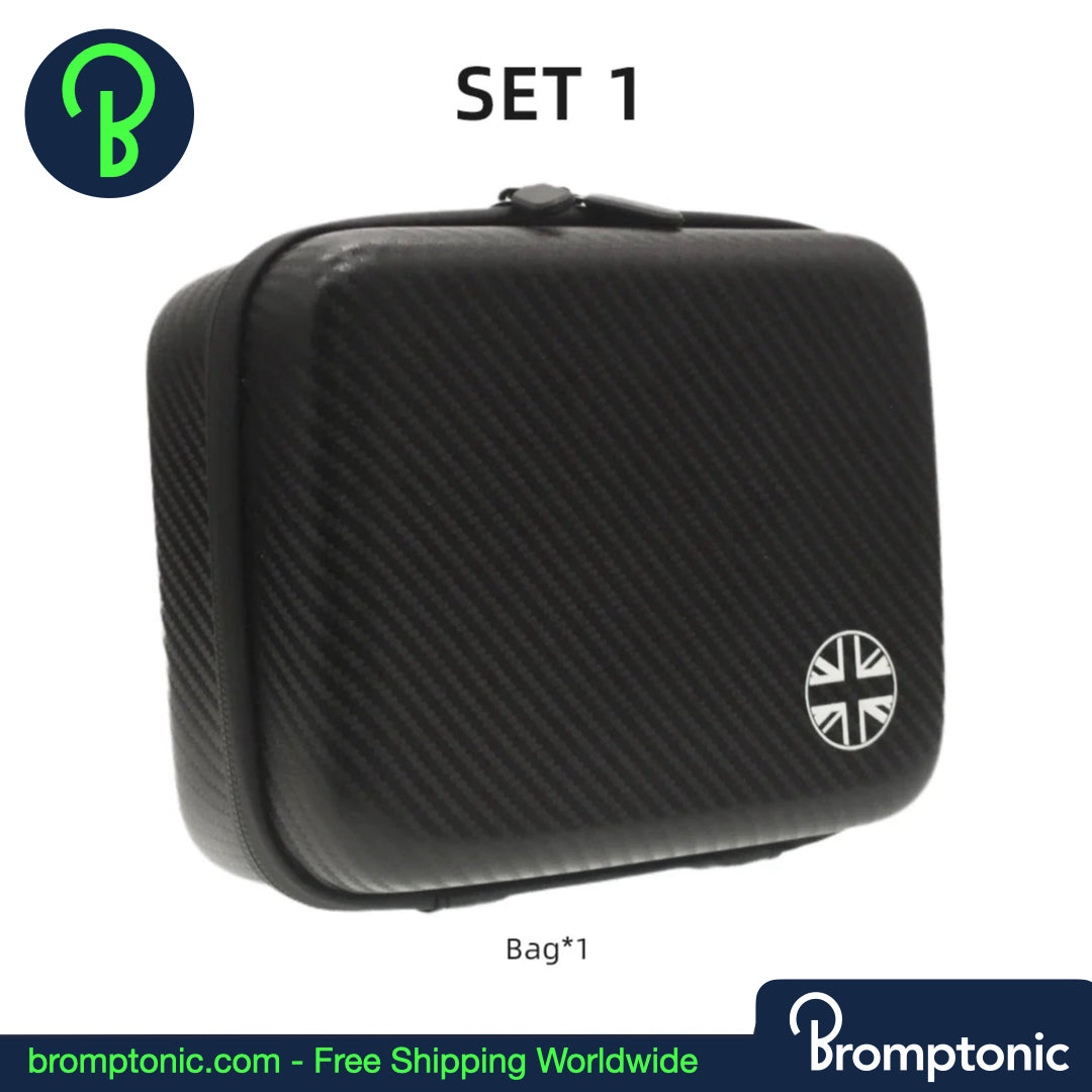 Brompton Mini Hard Case Front Bag - 2.8L (Carbon Pattern / 10" Black)