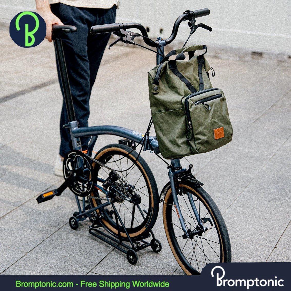 Sac à dos pour vélo pliant Brompton 11.5L - Sac multifonctionnel à fermeture éclair