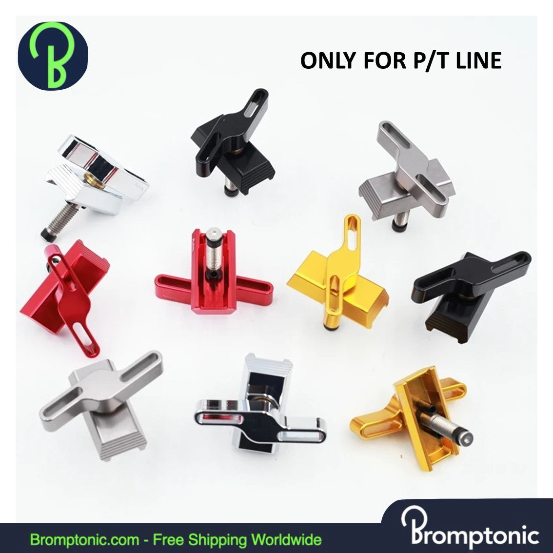 Brompton aluminium scharnierklem voor P Line - T Line