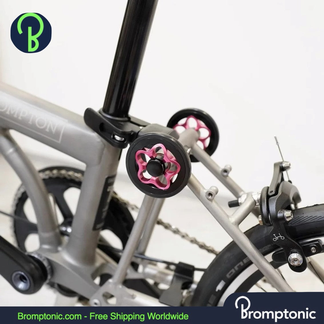 Brompton Easy Wheel 70mm Lichtgewicht hulpwiel