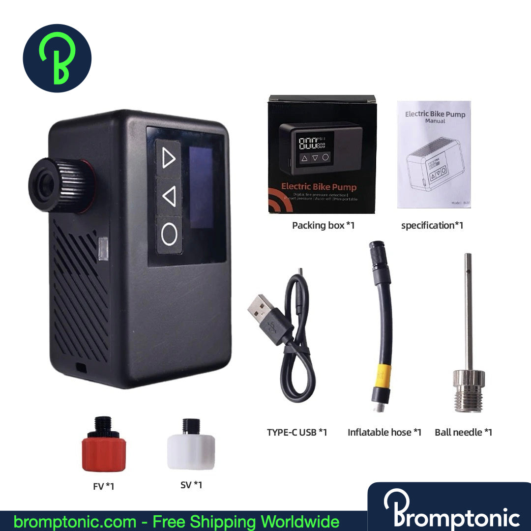 Mini pompe électrique Brompton - 120 PSI Smart Pocket Inflator